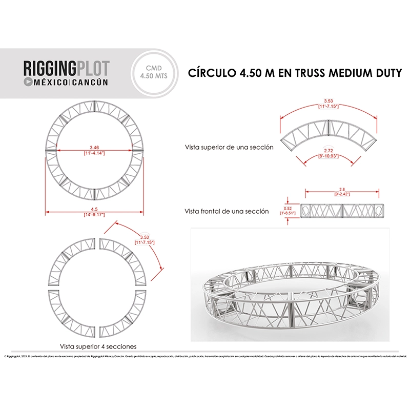 CÍRCULO MEDIUM DUTY 4.50MTS EN CANCÚN
