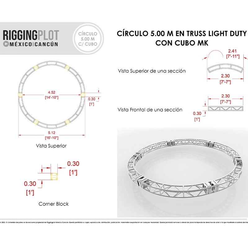 TRUSS CIRCULAR MK 5MTS DIAMETRO CANCÚN
