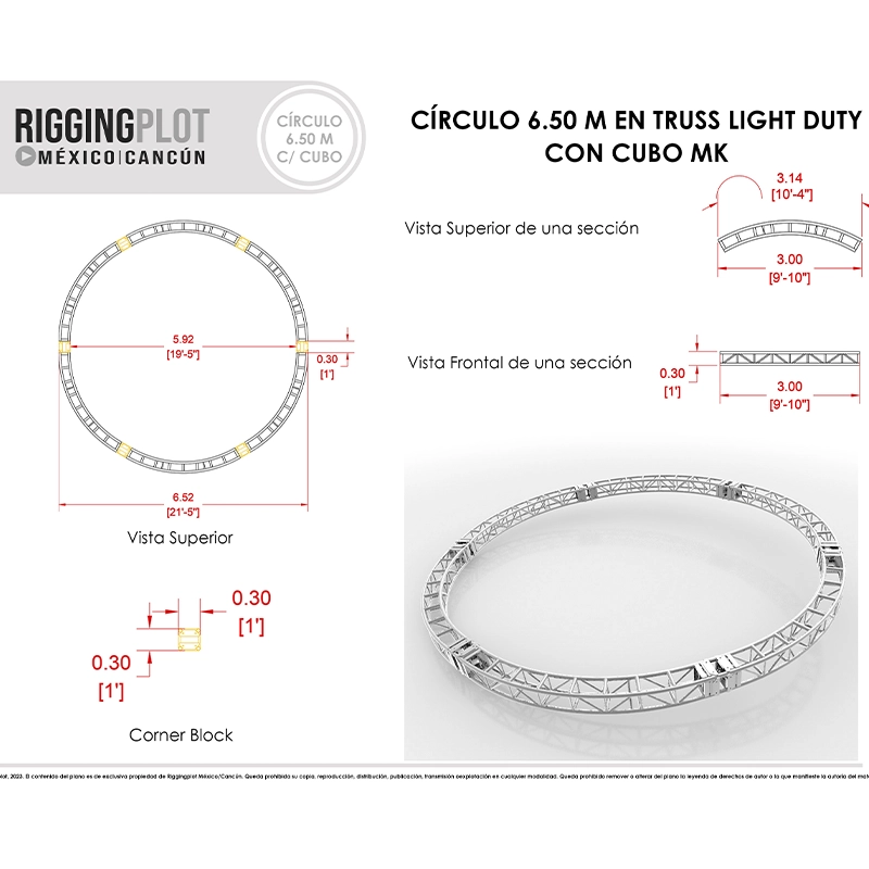 circular truss mk 6.50mts EN CANCÚN