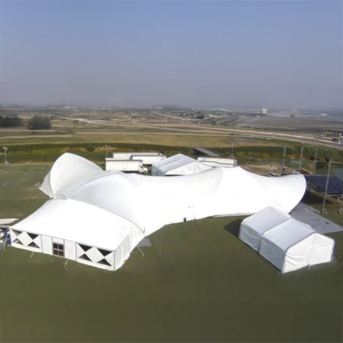 RENTA DE CARPA SIDNEY TRIO + DUO + PORTICO EN CANCÚN