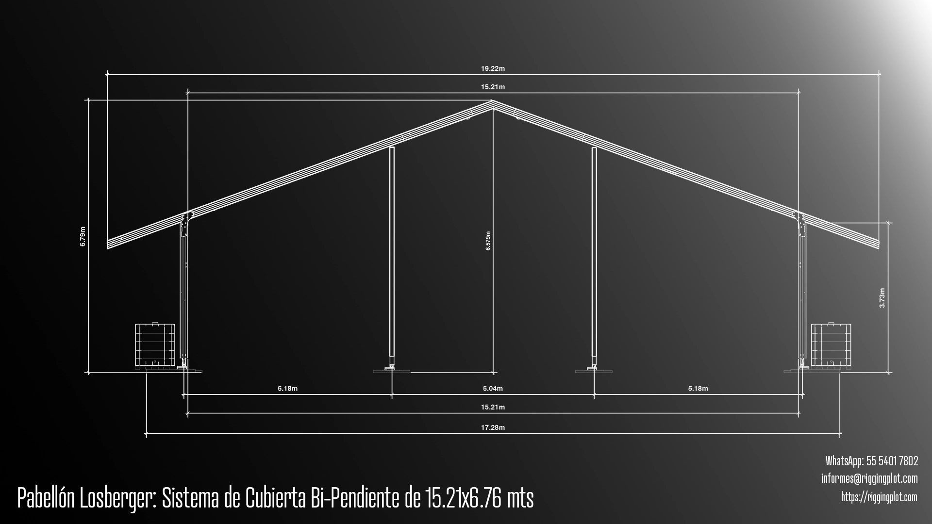 FICHA TÉCNICA CARPA LOSBERGER RIGGINGPLOT MÉXICO 19.22 X 6.76MTS CANCÚN