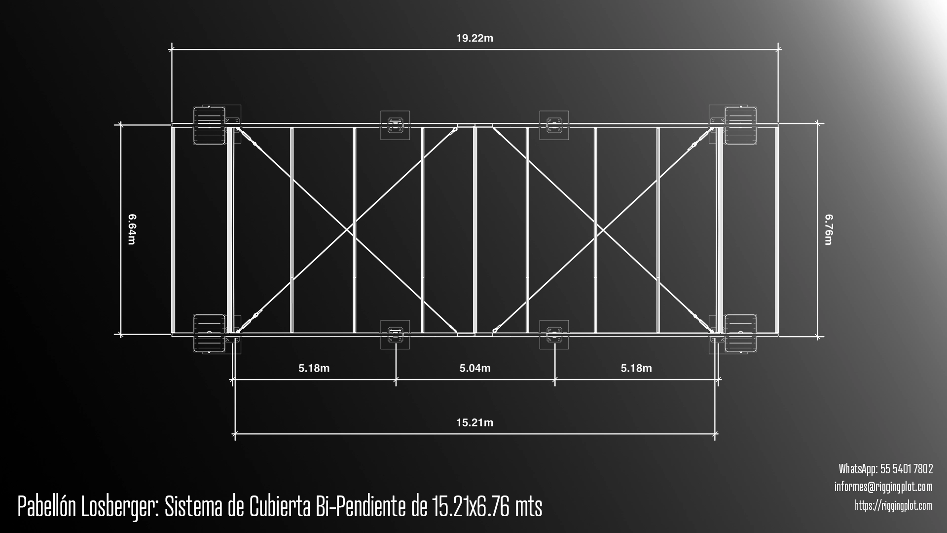 FICHA TÉCNICA CARPA LOSBERGER RIGGINGPLOT MÉXICO 19.22 X 6.76MTS CANCÚN