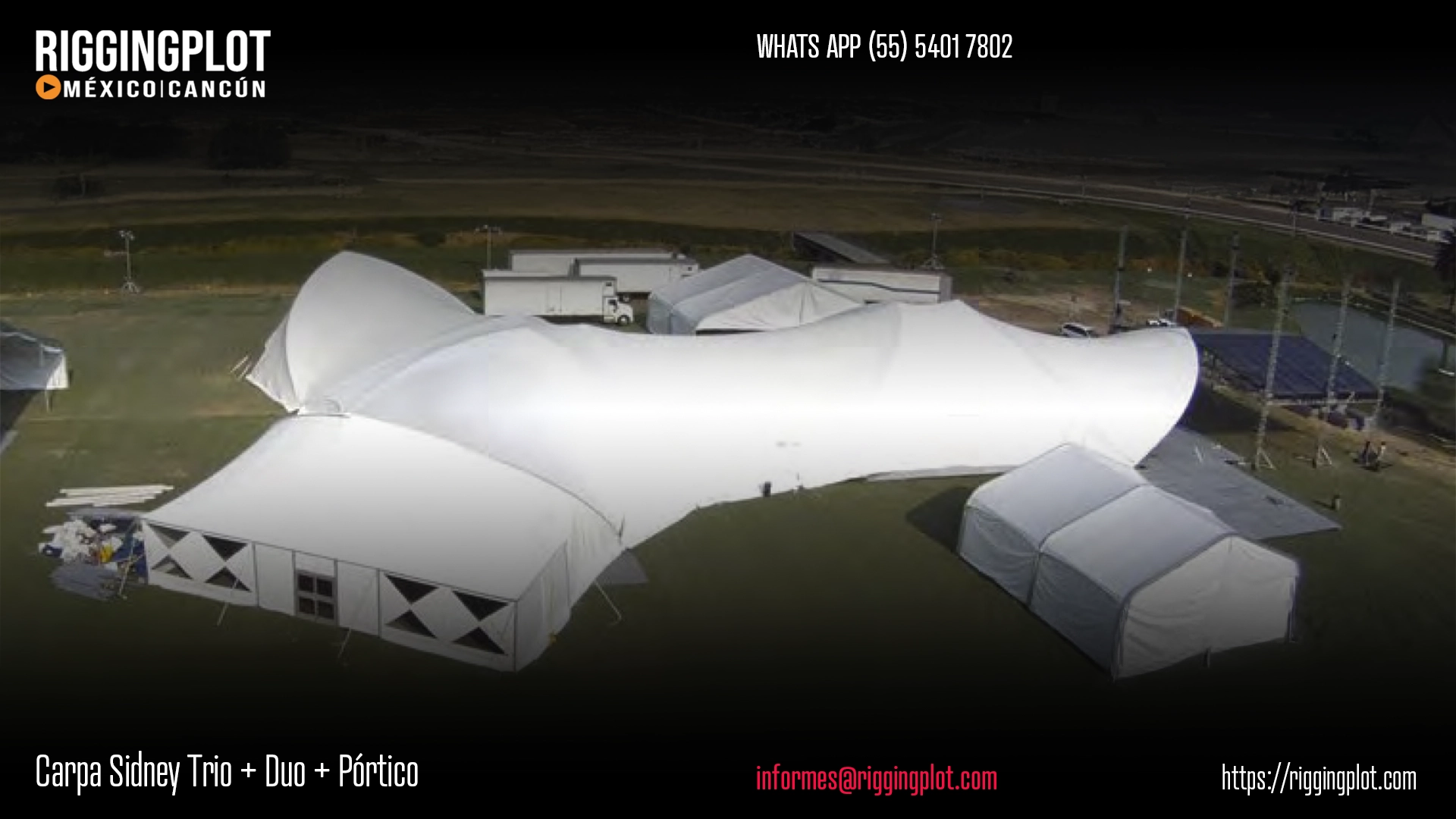 ficha tecnica carpa sidney trio riggingplot cancún