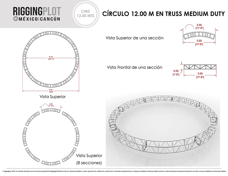 FICHA TÉCNICA TRUSS CIRCULAR CMD 12M DÍAMETRO CANCÚN