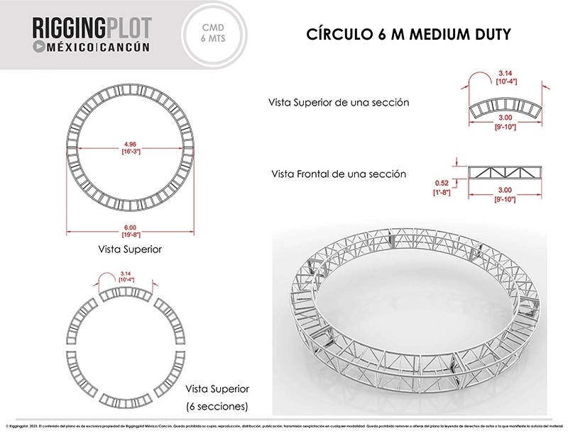TRUSS CIRCULAR CMD 6MTS DIAMETRO CANCÚN