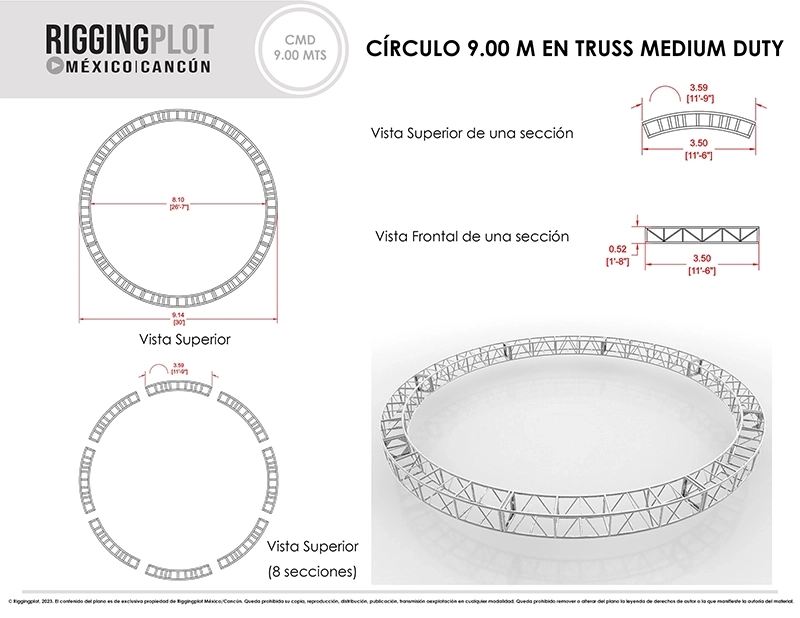 FICHA TÉCNICA TRUSS CIRCULAR CMD 9M DÍAMETRO CANCÚN