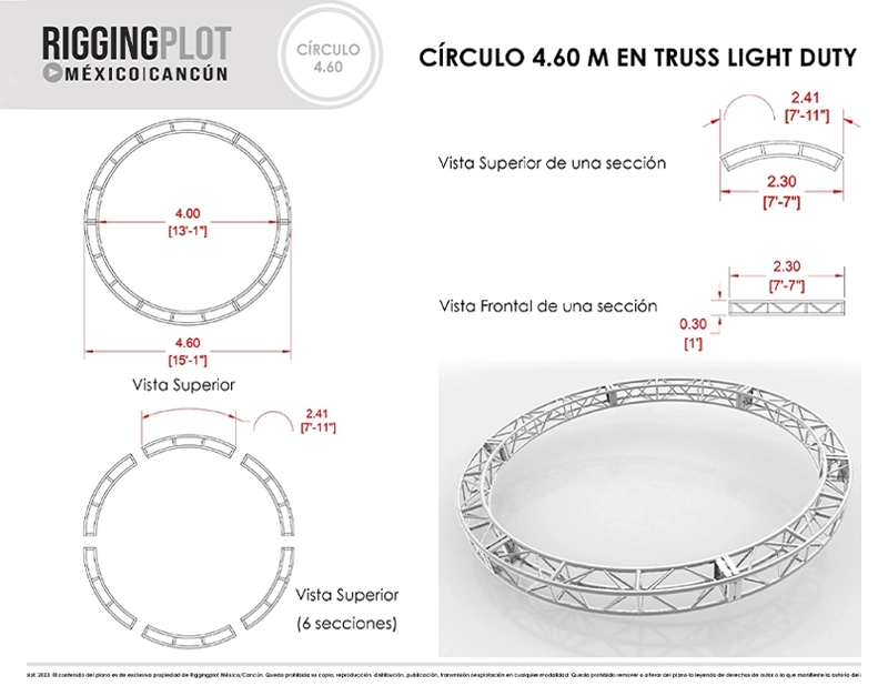 TRUSS CIRCULAR MK 3MTS DIAMETRO CANCÚN