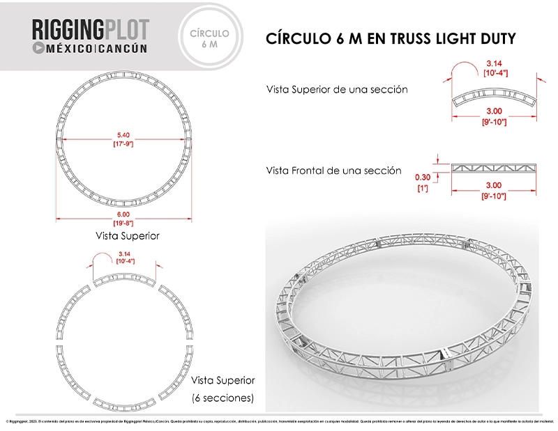 TRUSS CIRCULAR MK 3MTS DÍAMETRO CANCÚN