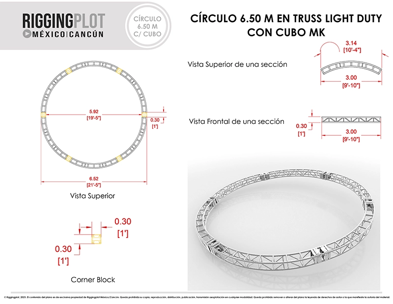 TRUSS CIRCULAR MK 5MTS DIAMETRO CANCÚN