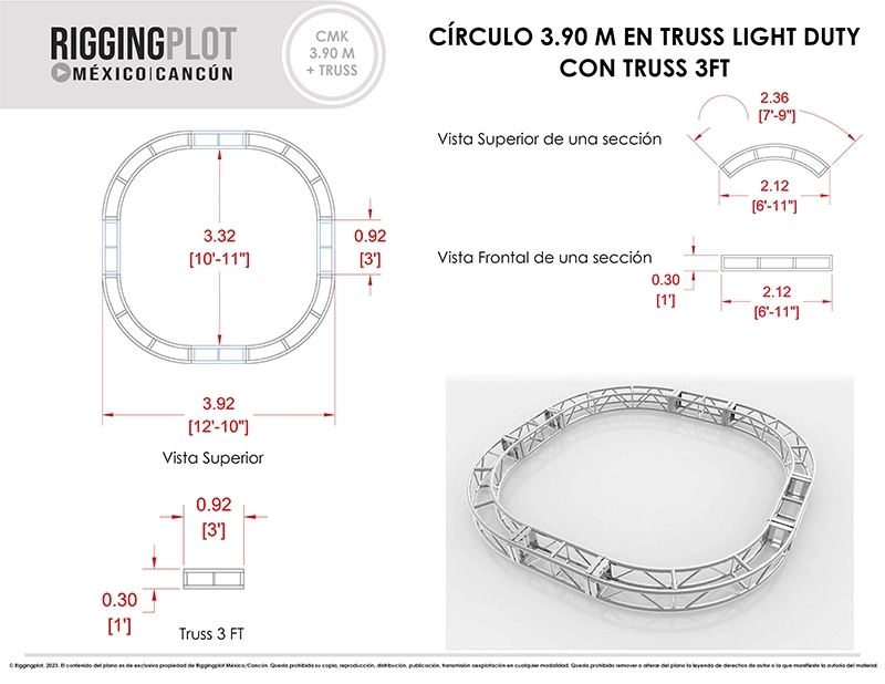 TRUSS CIRCULAR CMK+TRUSS 3.9M DIAMETRO CANCÚN