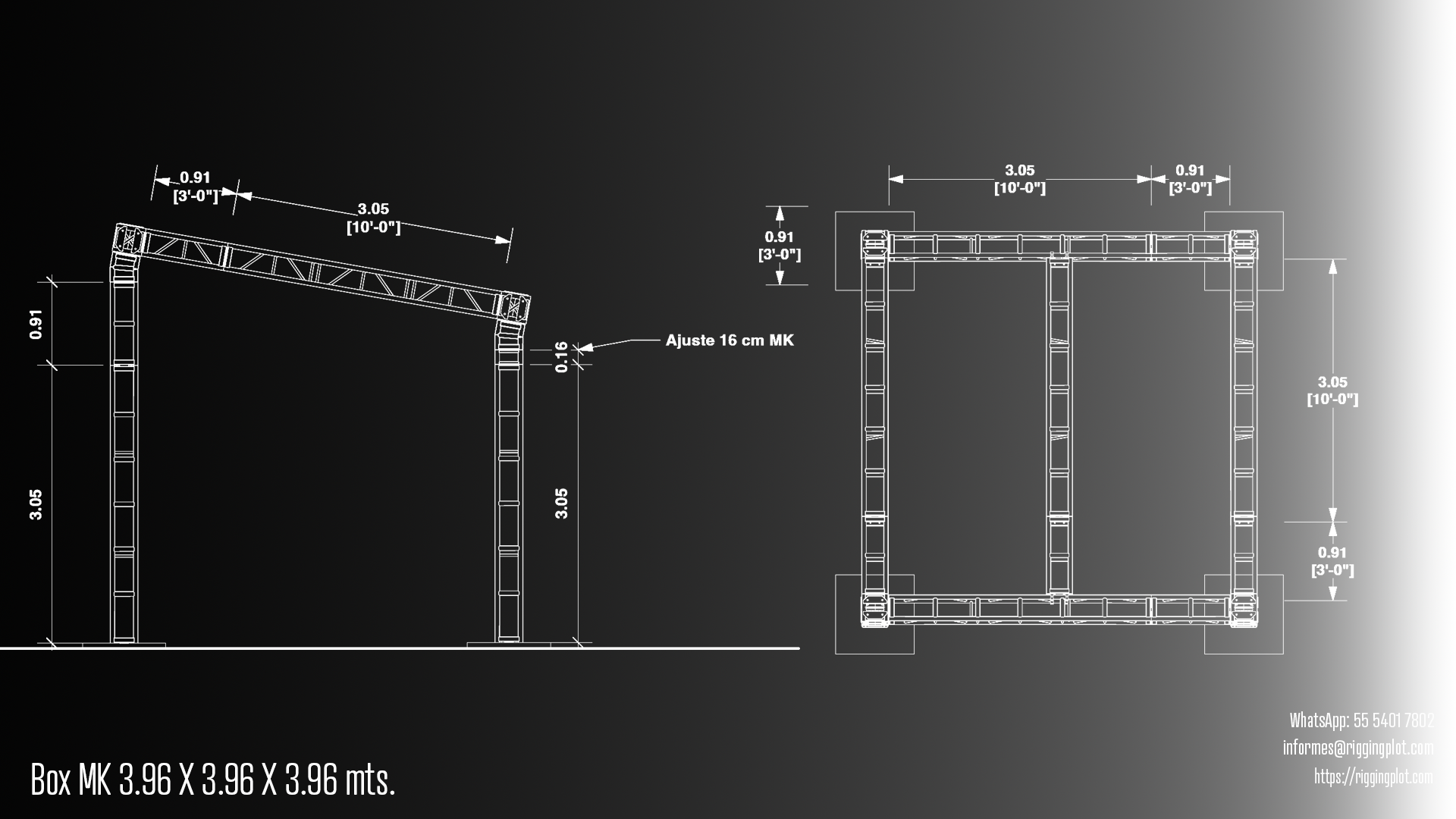 ficha técnica portería 17.42x3.03