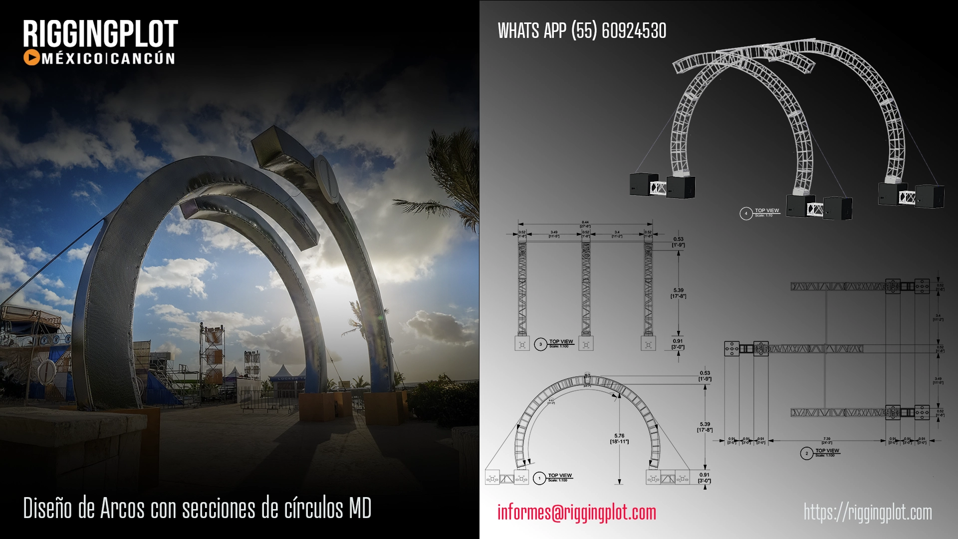 FICHA TÉCNICA DISEÑOS DE ARCOS EN SECCIONES MD EN CANCÚN