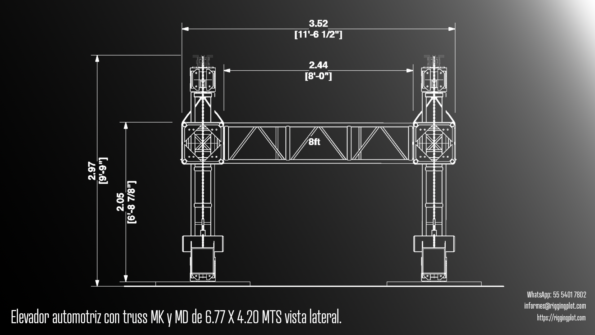 ESTRUCTURA DE ALUMINIO MD DE 6.77 x 4.20 MTS CON PLACA BASE PARA EL MONTAJE DE ESCENARIOS, HOSPITALITYS, ACTIVACIONES, ETC. PARA EVENTOS POLITICOS, CULTURALES Y/O DEPORTIVOS
