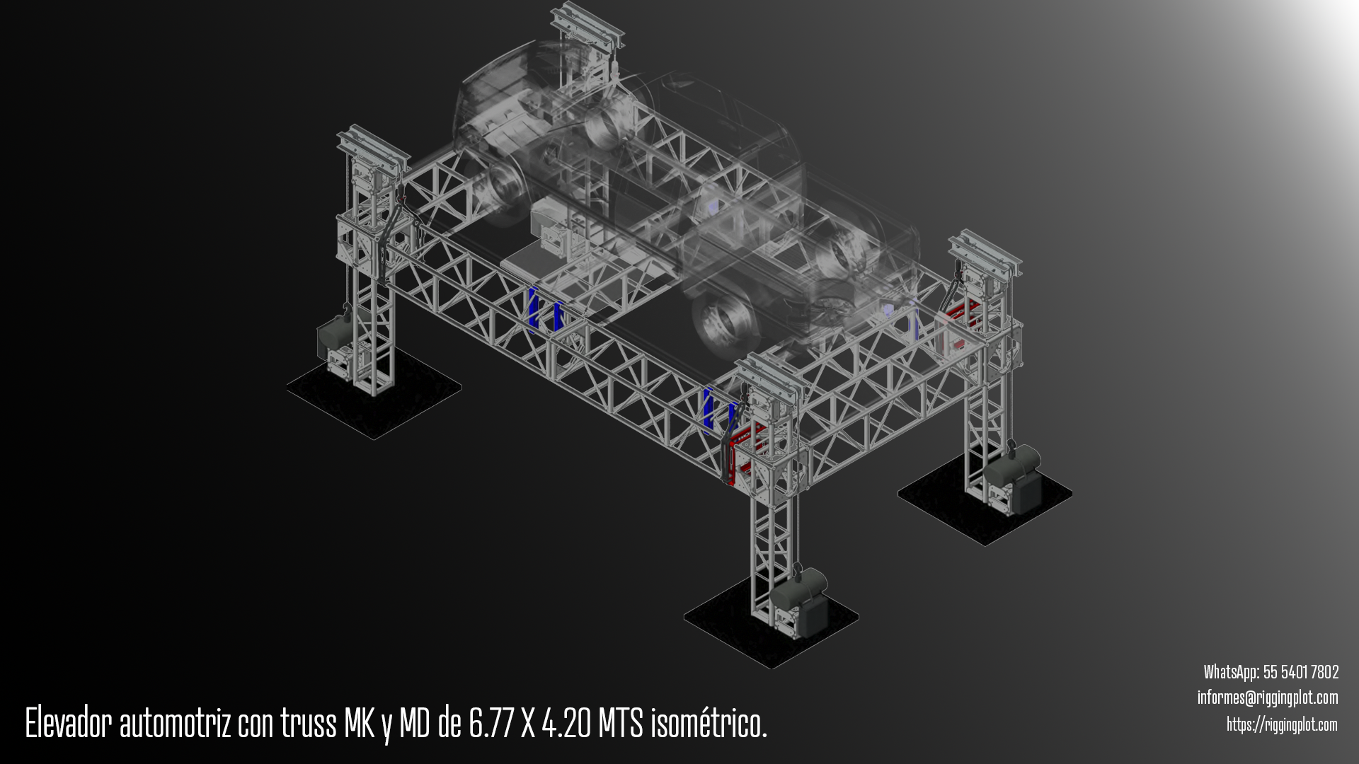 ESTRUCTURA DE ALUMINIO MD DE 6.77 x 4.20 MTS CON PLACA BASE PARA EL MONTAJE DE ESCENARIOS, HOSPITALITYS, ACTIVACIONES, ETC. PARA EVENTOS POLITICOS, CULTURALES Y/O DEPORTIVOS