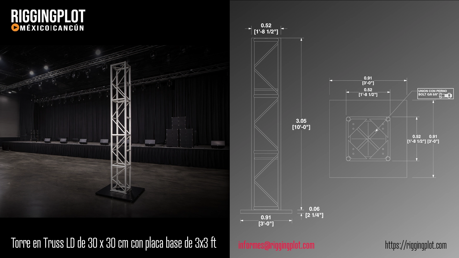 FICHA TÉCNICA TORRE DE TRUSS MD DE 10FT CANCÚN
