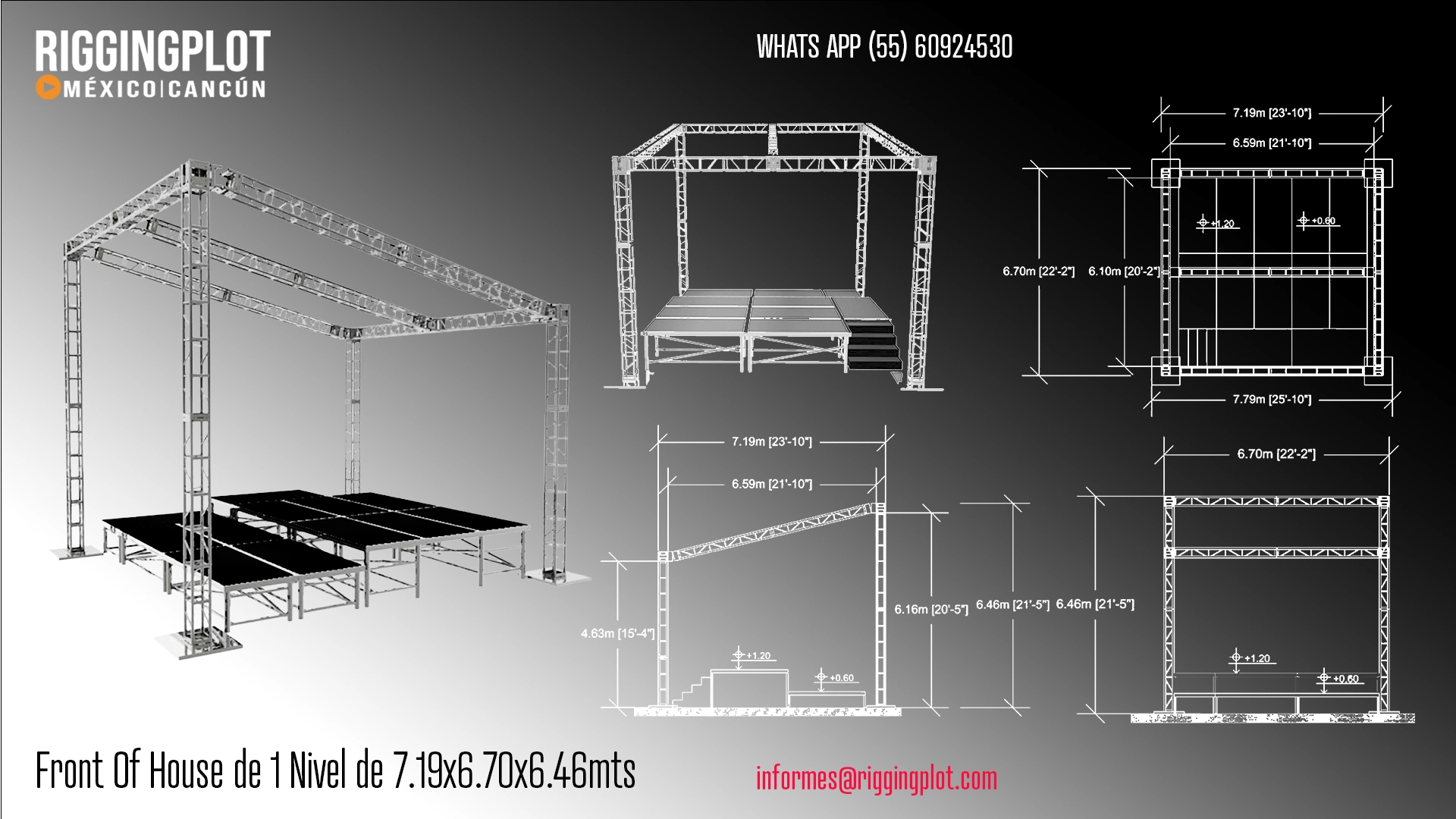 FICHA TÉCNICA F.O.H. MK DE 7.19X6.70X6.46MTS DE 1 NIVEL CANCÚN