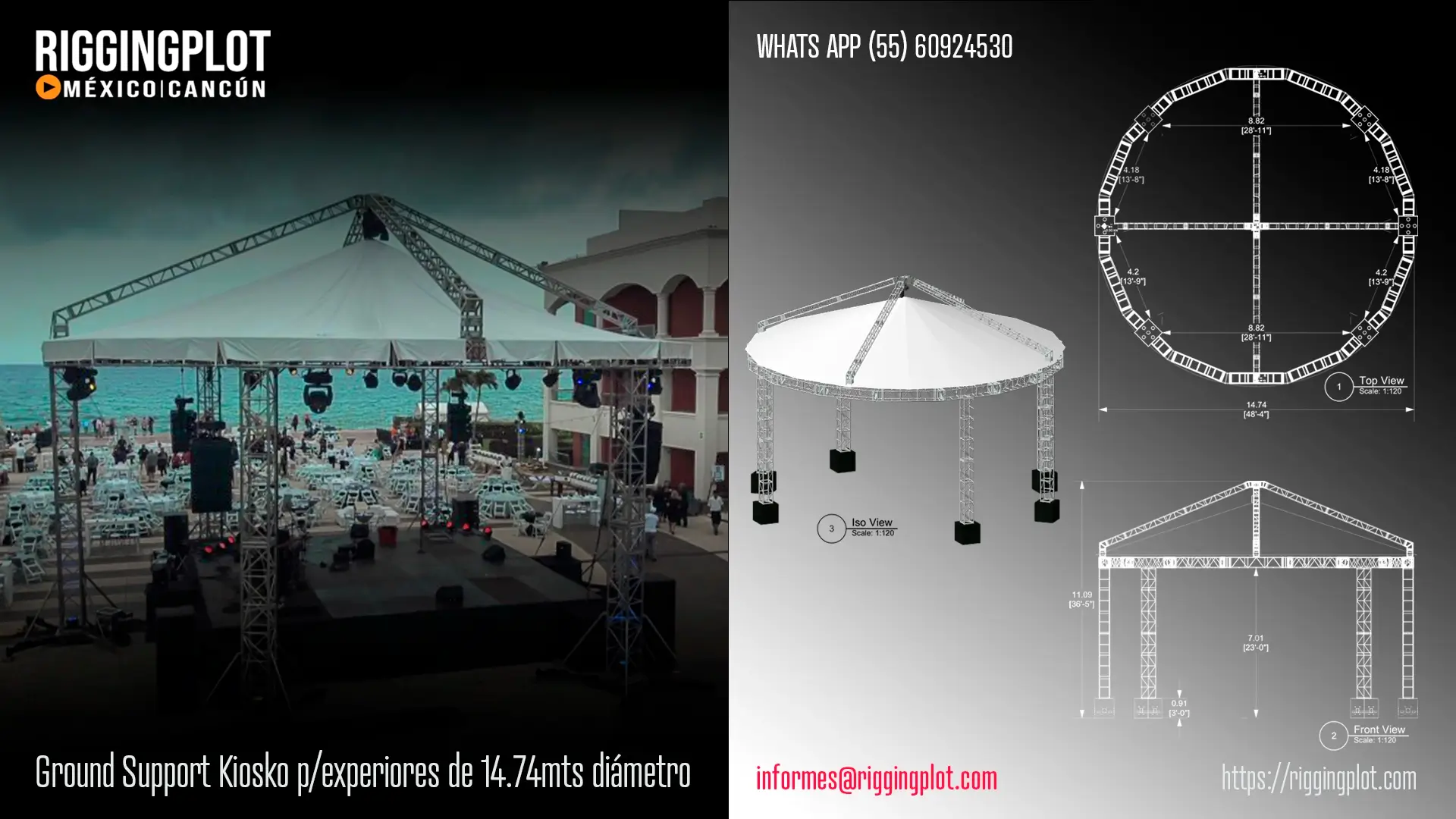 Ficha técnica ground support KIOSCO RIGGINGPLOT MÉXICO