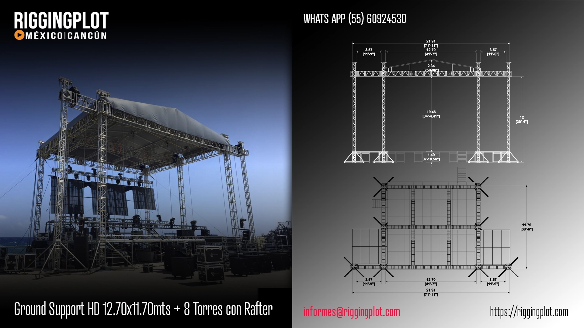 ficha técnica ground support hd riggingplot Cancún