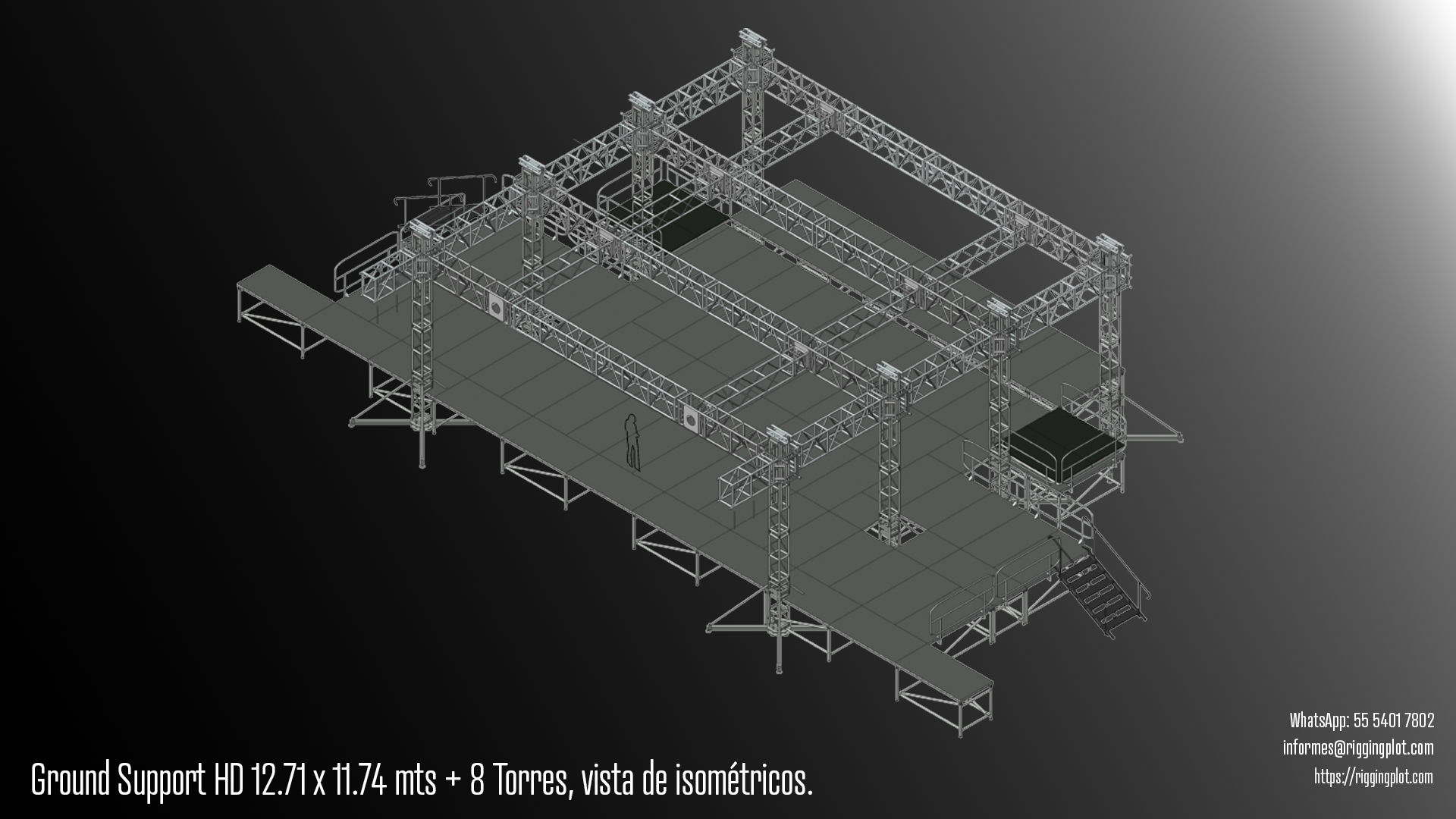 ficha técnica ground support hd 12.39*11.74* 14 torres doble riggingplot cancún