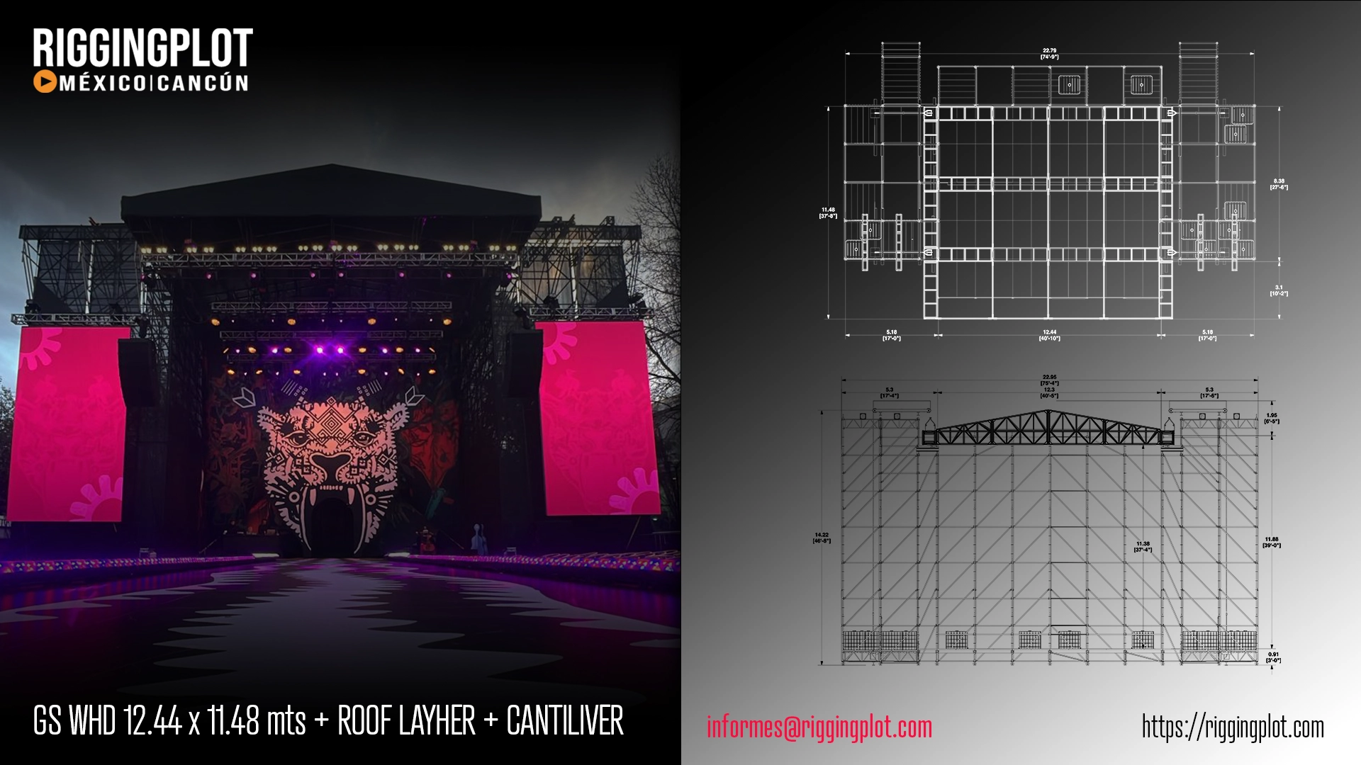 RENTA DE GROUND SUPPORT 18.54X16.00MTS CON LAYHER WALL, KEDER Y CANTILIVER DE 10 TORRES CANCÚN