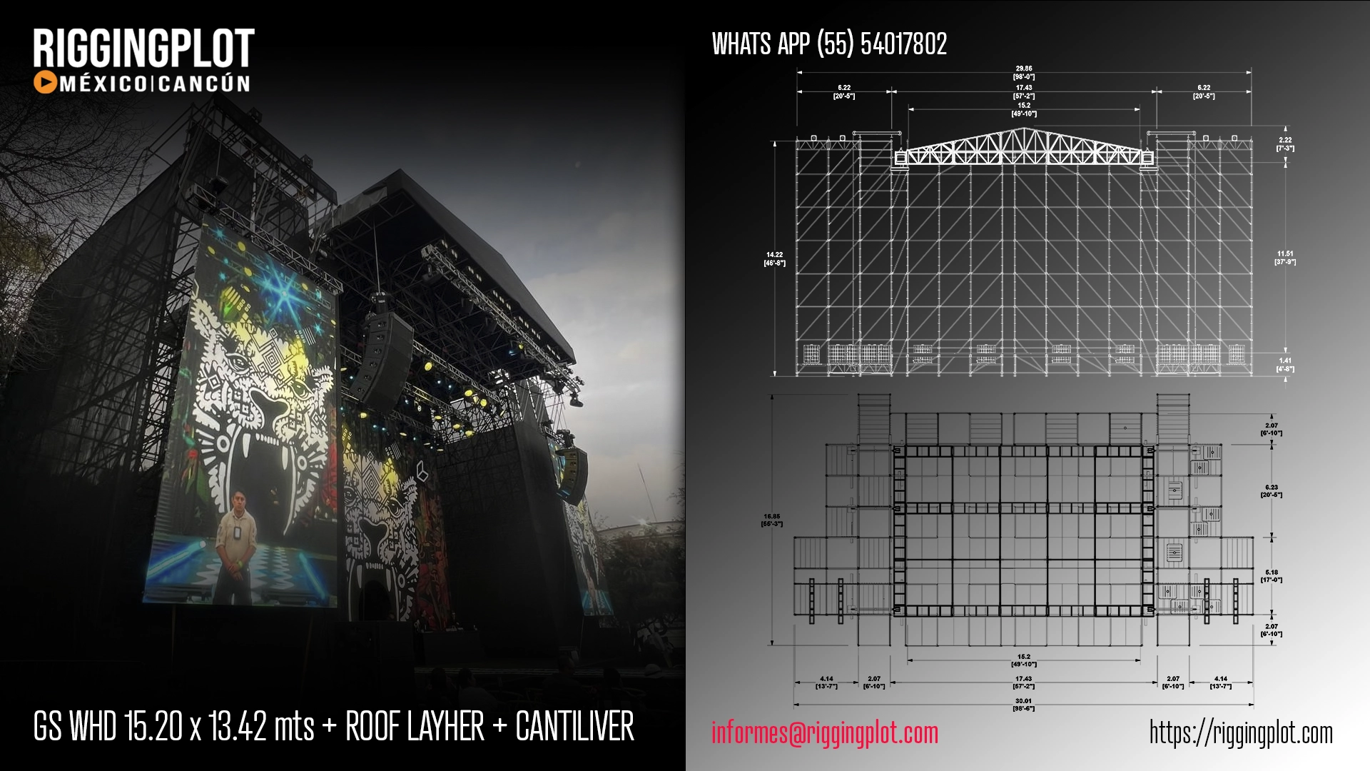 RENTA DE GROUND SUPPORT 18.54X16.00MTS CON LAYHER WALL, KEDER Y CANTILIVER DE 10 TORRES CANCÚN