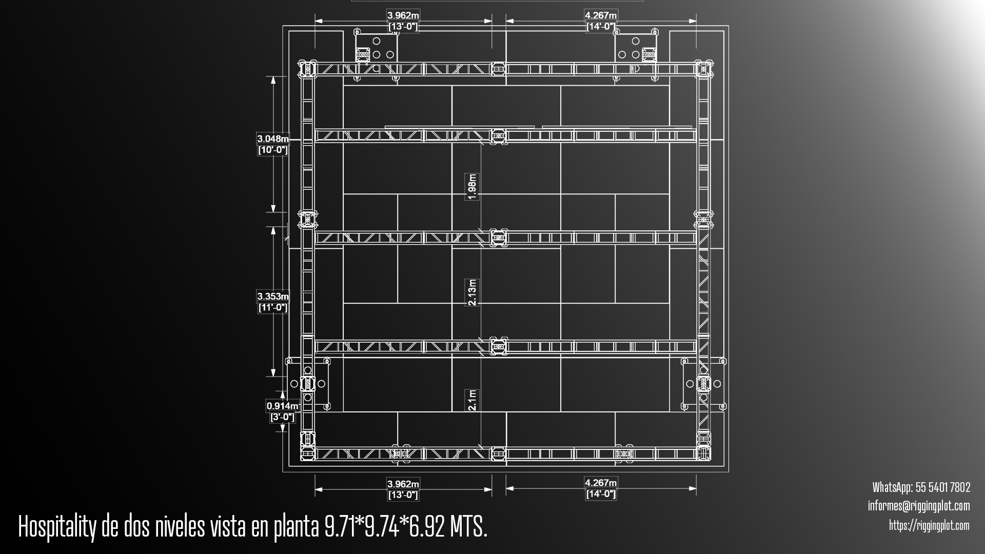 FICHA TÉCNICA HOSPITALITY MD DE 2 NIVELES 9.75X9.71MTS CANCÚN