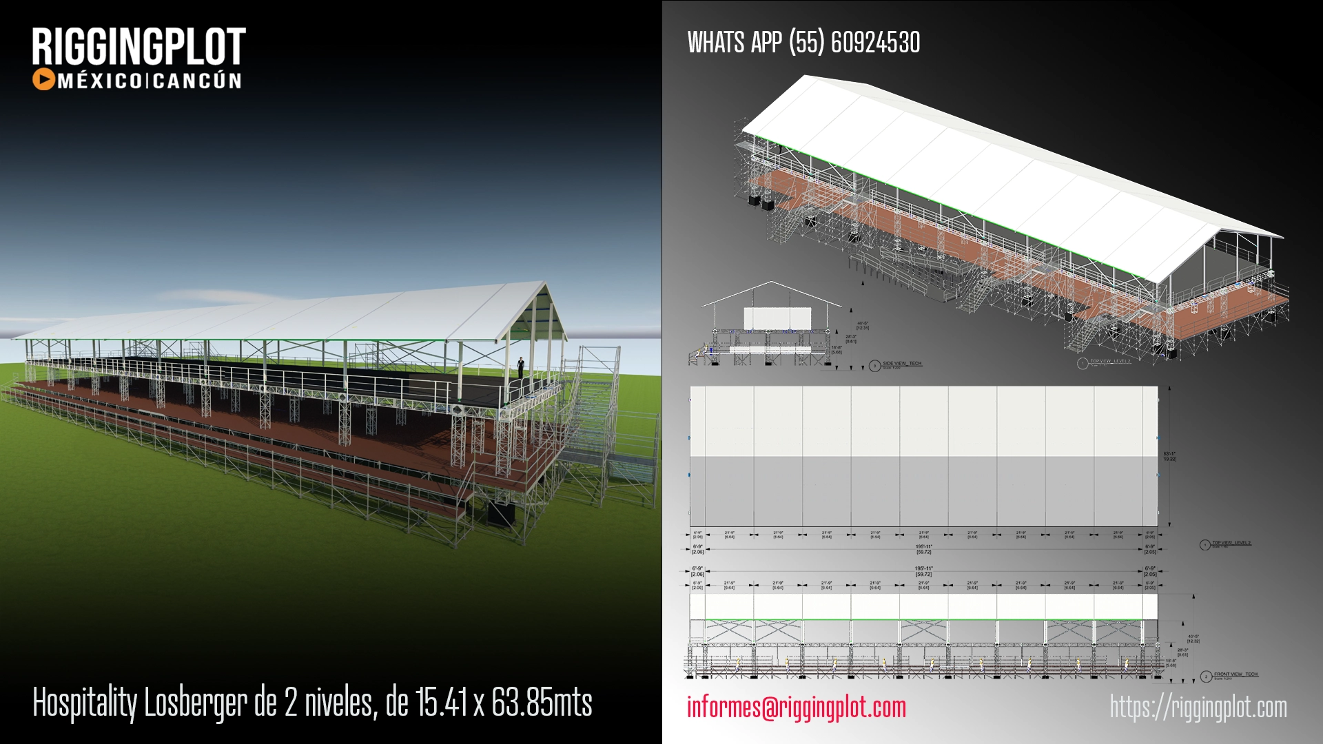 DISEÑO DE HOSPITALITIES PARA FESTIVALES MUSICALES, EVENTOS POLÍTICOS, CULTURALES Y DEPORTIVOS EN CANCÚN