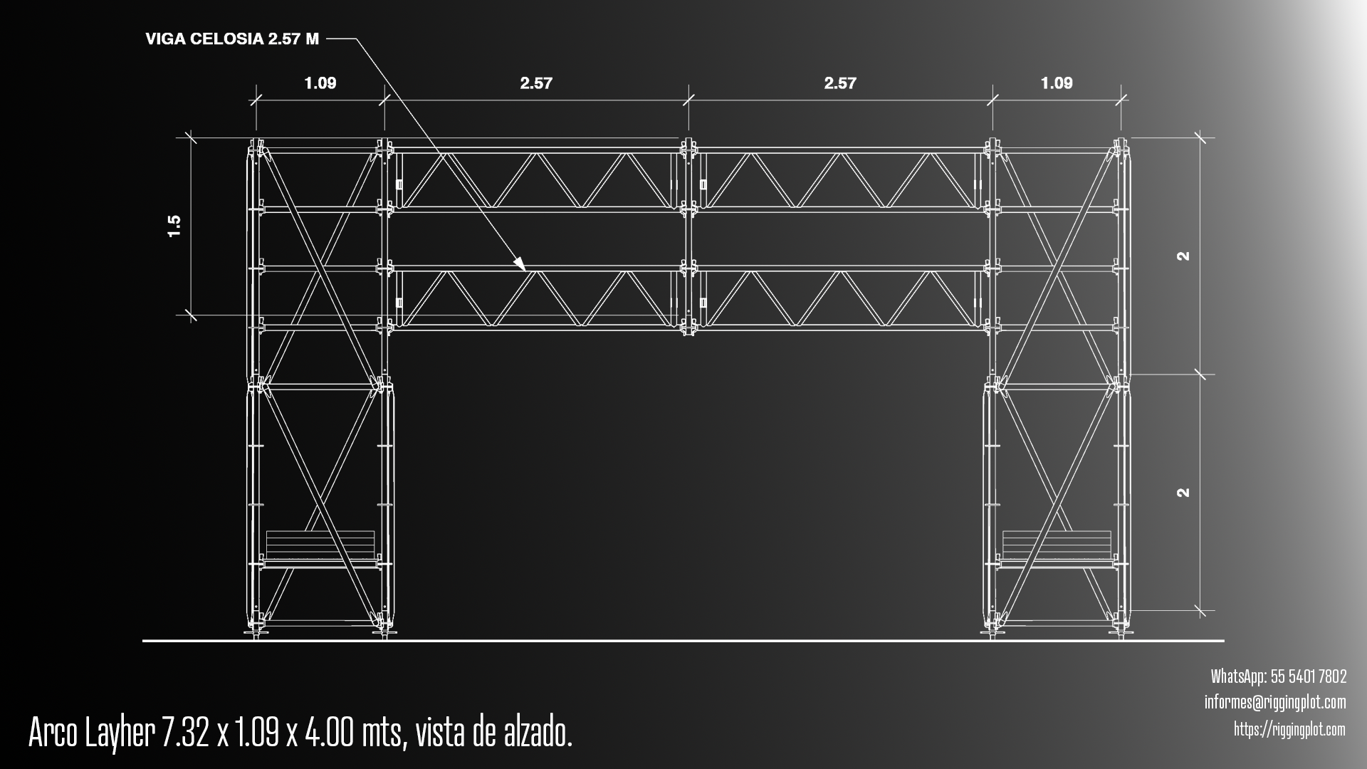 RENTA Y VENTA DE ARCO EN LAYHER EN RENTA EN CANCÚN, DIMENSIONES DE 7.32 METROS DE BOCA X 1.09 MTS DE PROFUNDIDAD X 4.00 METROS DE ALTURA EN CANCÚN