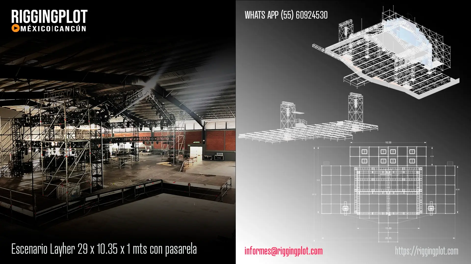 RENTA Y VENTA DE ESCENARIO LAYHER CON ZONAS VIP Y PARED PARA PANTALLA EN CANCÚN, DIMENSIONES DE 29.00 METROS DE BOCA X 10.35 MTS DE PROFUNDIDAD X 1.O0 METROS DE ALTURA, PARA EVENTOS MASIVOS, FESTIVALES, ETC.
