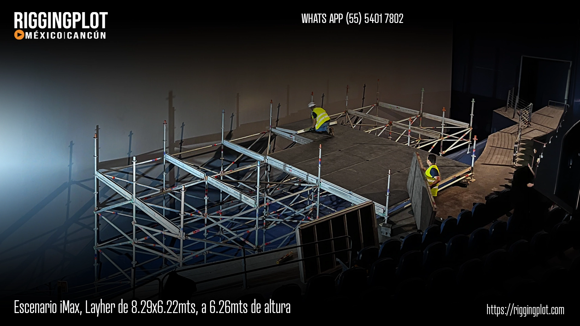 FICHA TÉCNICA ESCENARIO LAYHER IMAX DE 8.29X6.22MTS A 6.26MTS DE ALTURA