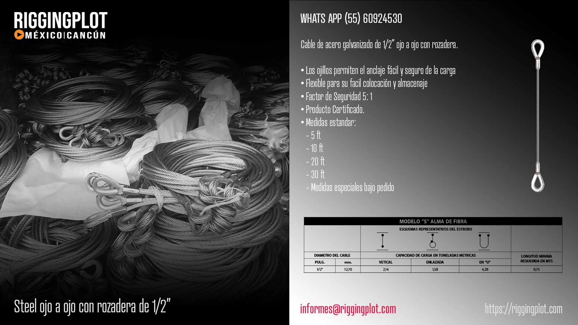 ficha técnica cable de acero steel