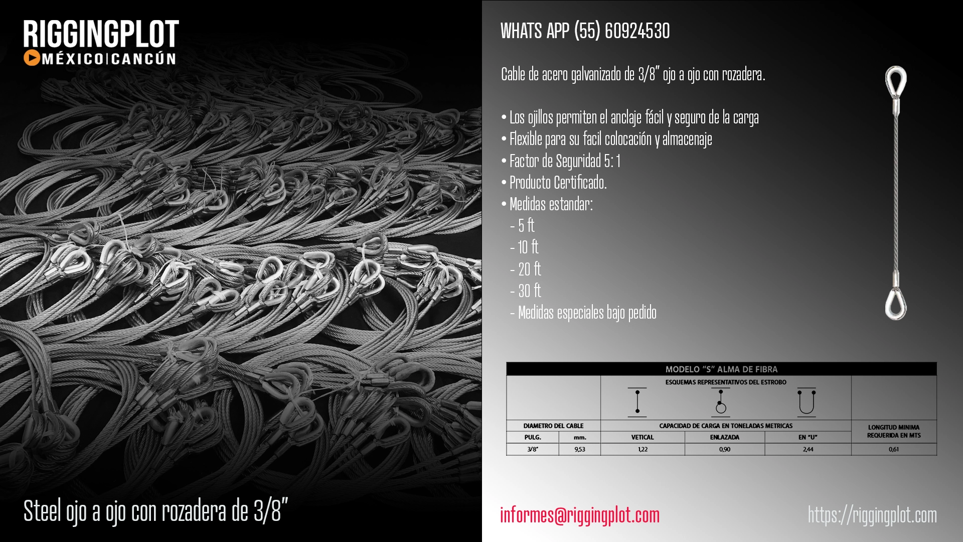 ficha técnica cable de acero steel