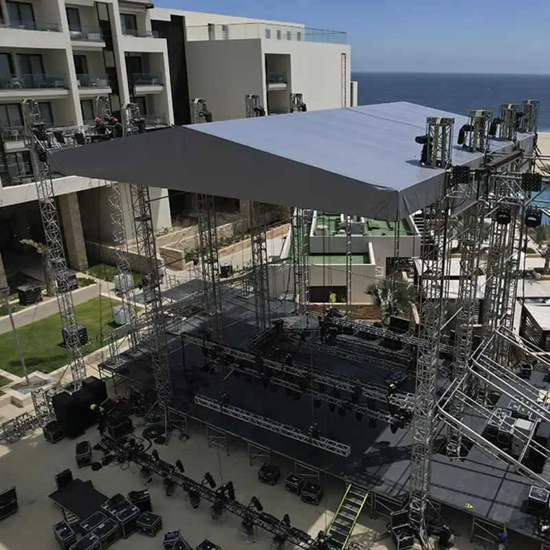 GROUND SUPPORTS, ESCENARIOS, HOSPITALITIES, LAYHER, MOTORES CM, TRUSSES CIRCULARES, RIGGING, RIGGERS ROLLING RISERS, CARPAS LOSBERGER, TELONES, KABUKI, TRUSSES DIFERENTES DIMENSIONES