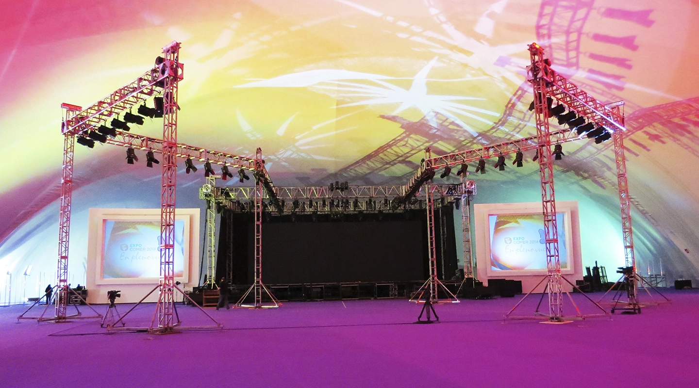Renta de portería md para exposición de MEGA en san juan del rio, Queretaro 